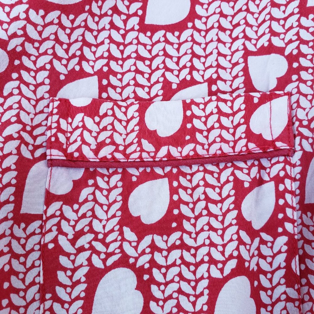 heart print silk pajama top - Picture 9 of 9
